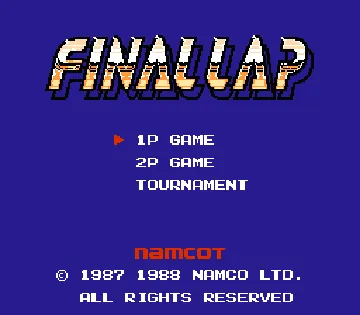 Final Lap (Japan) screen shot title